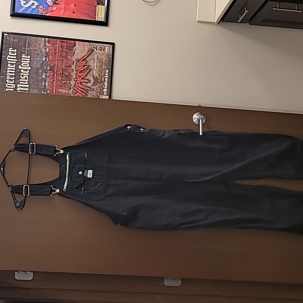 Black liberty bib overalls duck 44x30